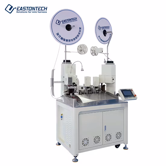 Полностью автоматическая машина для обжима двух проводов и одной головки кабеля, машина для сращивания кабеля